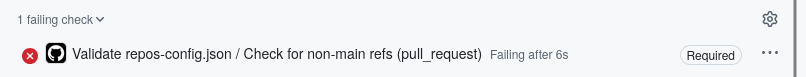 non-main ref check failed
