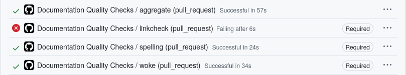aggregated repo PR with failed check checks
